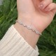 925 Sterling Silver Tear Bracelet - White Zircon