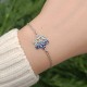 925 Sterling Silver Snow flak Bracelet - White Zircon