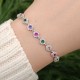 925 Sterling Silver Bracelet - Colored Zircon