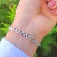 925 Sterling Silver White Crystal Bracelet - White Zircon