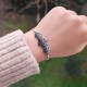 925 Sterling Silver Snowflakes Bracelet - Multi Colored Bracelet