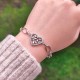 925 Sterling Silver Heart Of Love Bracelet - White Zircon