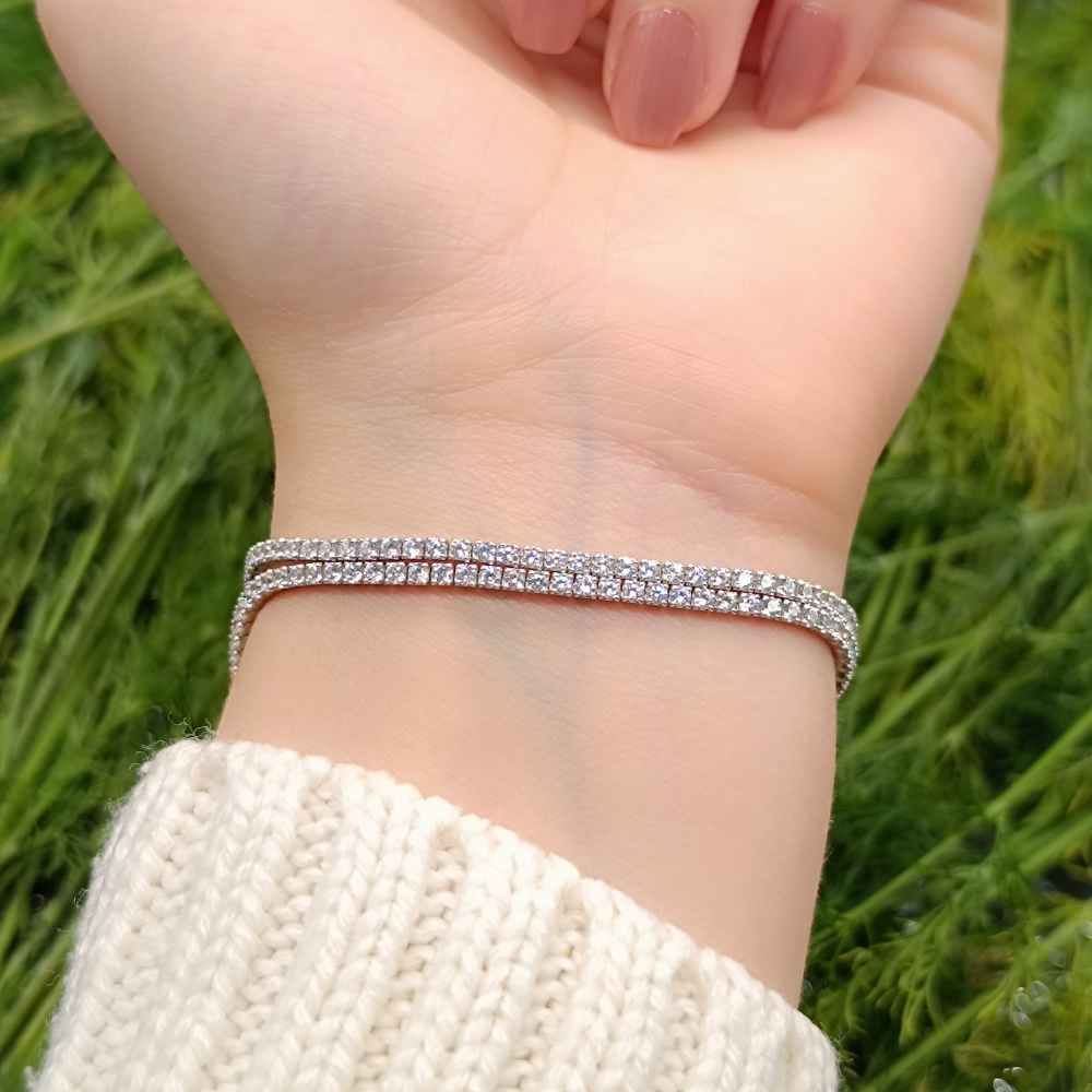 925 Sterling Silver Bracelet - White Zircon