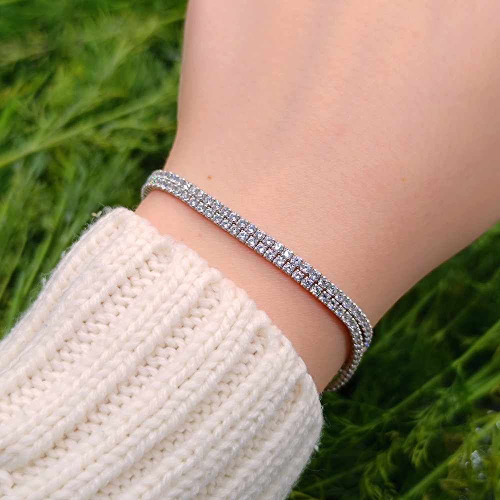 925 Sterling Silver Bracelet - White Zircon