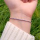 925 Sterling Silver Purple Zircon Bracelet - Colored Bracelet