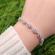 925 Sterling Silver Balls Bracelet - White Zircon