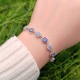 925 Sterling Silver Balls Bracelet - White Colored Zircon