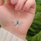 925 Sterling Butterfly Silver Necklace - Green Cubic Zircon