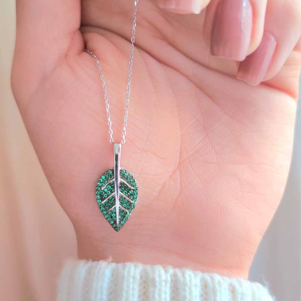 925 Sterling Silver Tree Leaves Necklace