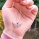 925 Sterling Silver Wings Necklace - White Zircon