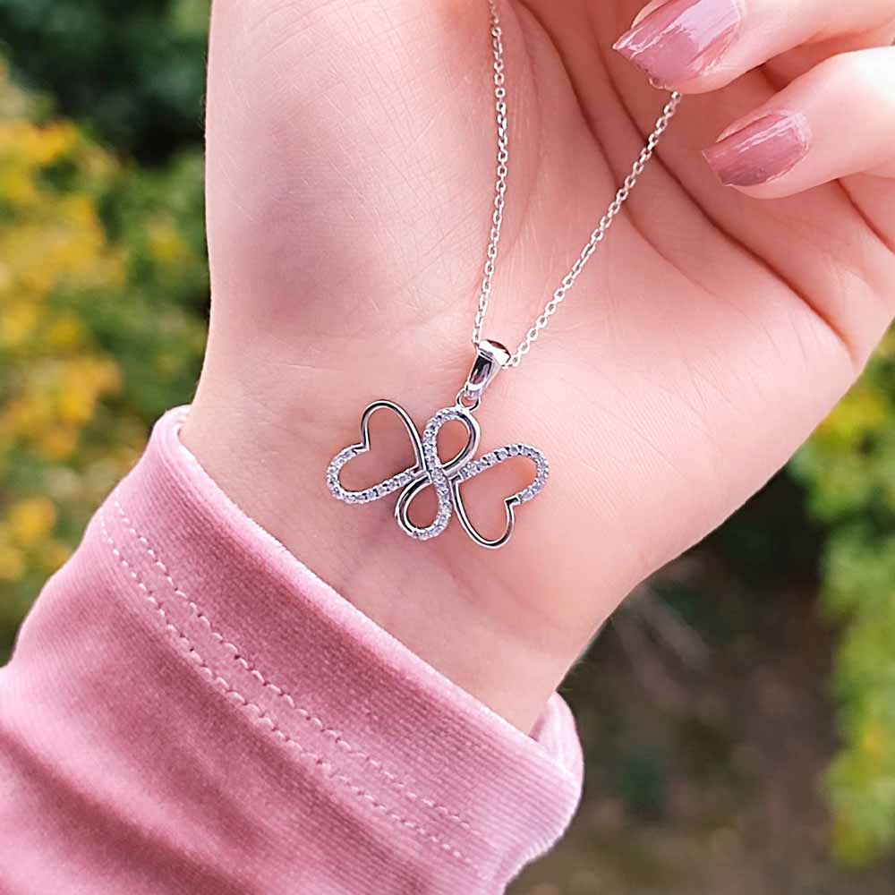 925 Sterling Silver Infinity & Heart Necklace