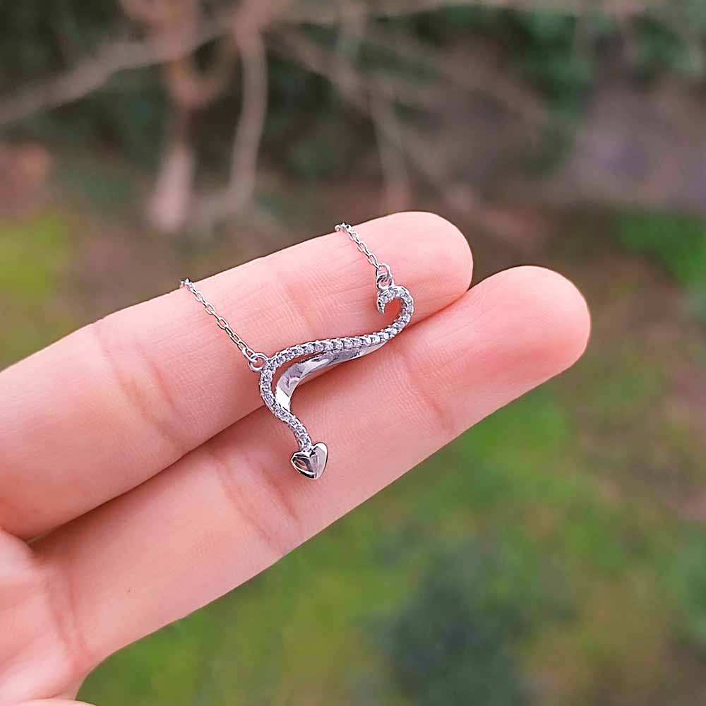 925 Sterling Silver Necklace - White Zircon