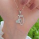 925 Sterling Silver First Step Necklace - White Zircon