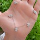 925 Sterling Silver Romantic Dew Drops Necklace