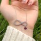 925 Sterling Silver Heart Infinity Necklace