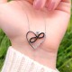 925 Sterling Silver Infinity & Heart Necklace