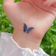 925 Sterling Silver Romantic Dancing Butterfly Necklace