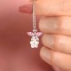 925 Sterling Silver Pink Rose Necklace