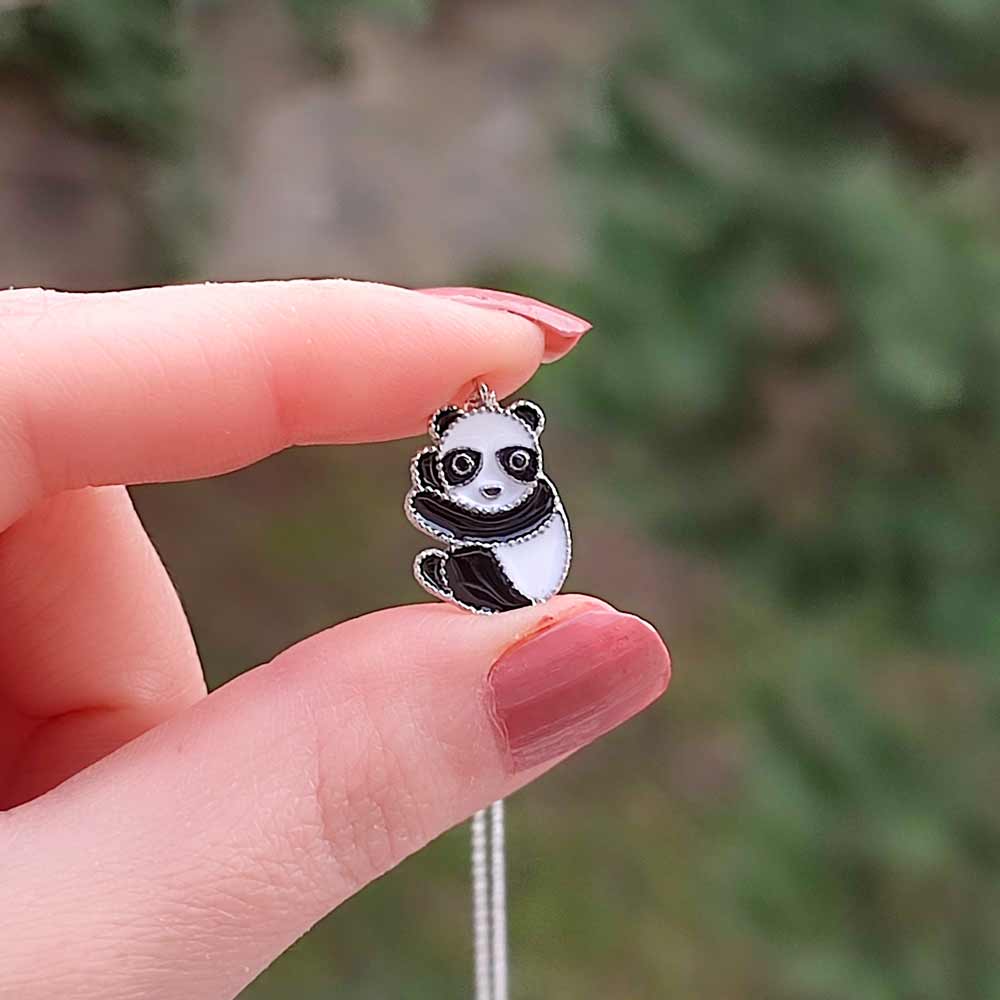 925 Sterling Silver Panda Necklace