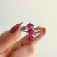 925 Sterling Silver  Ring - Colored Zircon