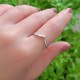 925 Sterling Silver Zircon Ring - White Zircon