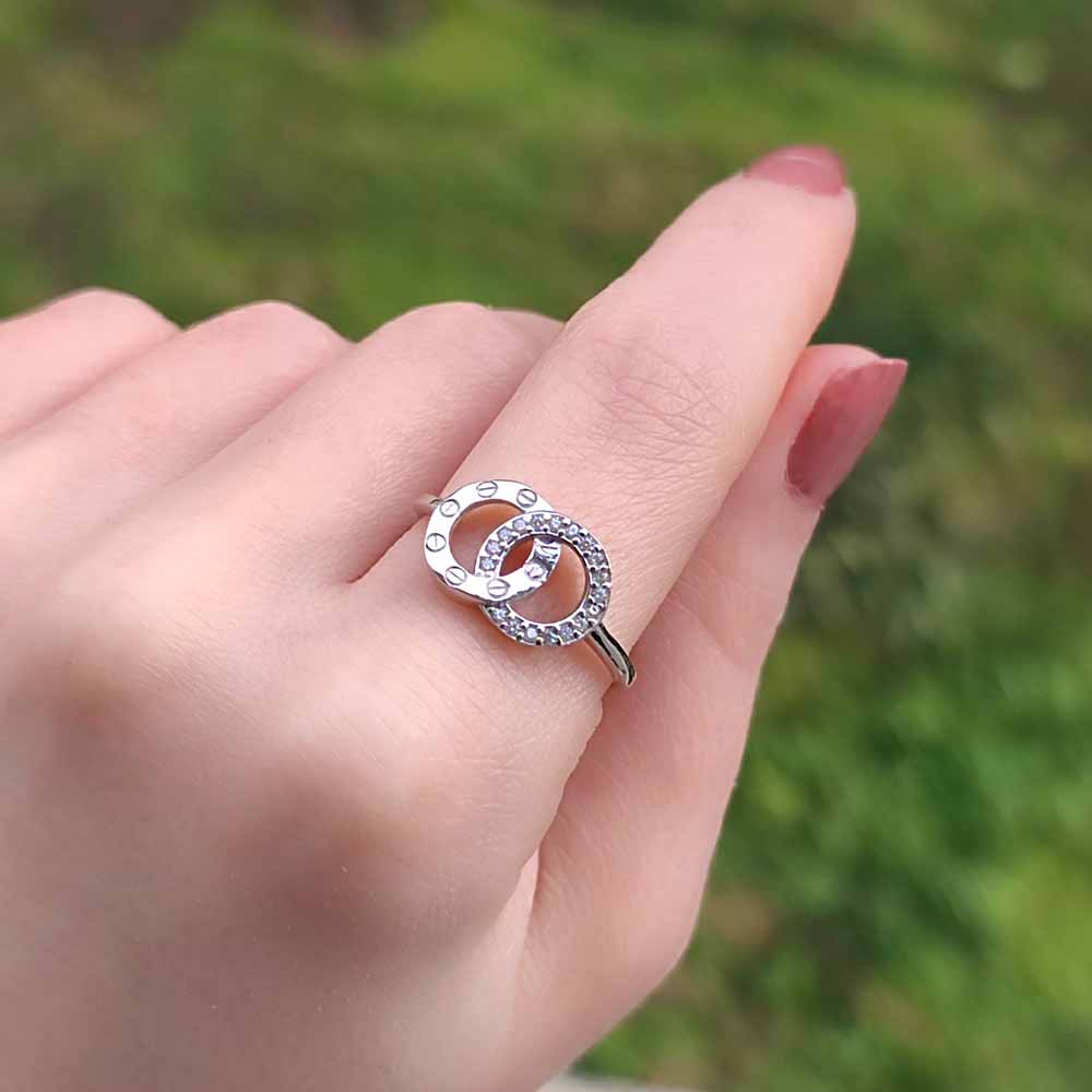 925 Sterling Silver Ring - White Zircon