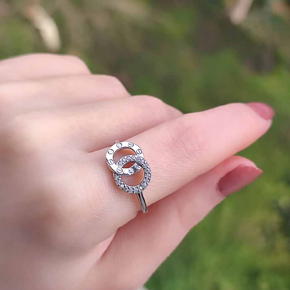 925 Sterling Silver Ring - White Zircon