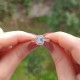 925 Sterling Silver White Zircon Ring - White Zircon